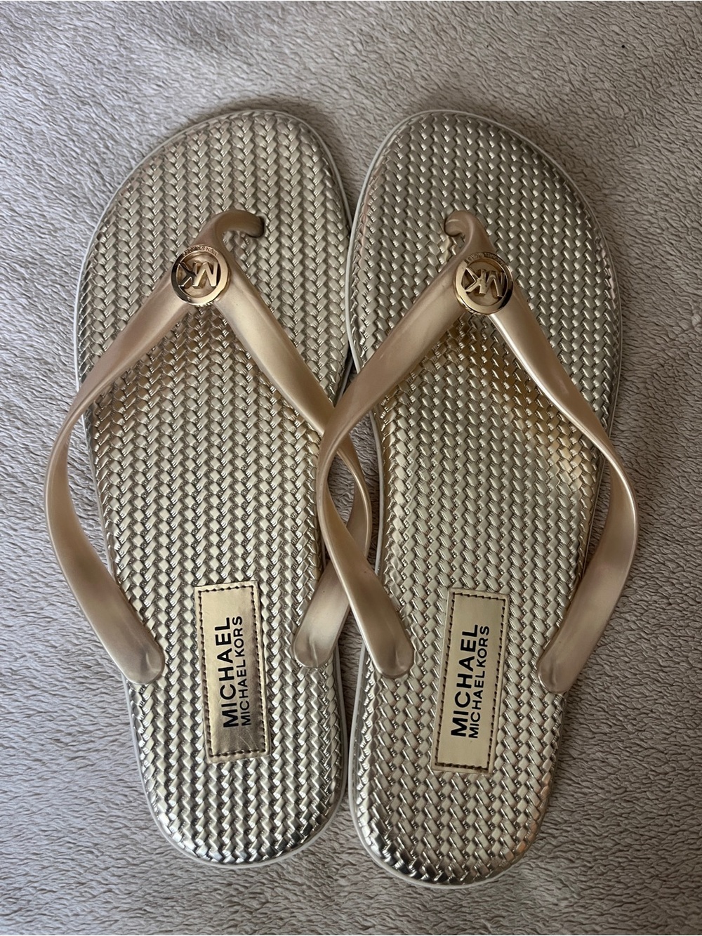 Michael Kors Gold Sandals size 10 - Picture 7 of 8